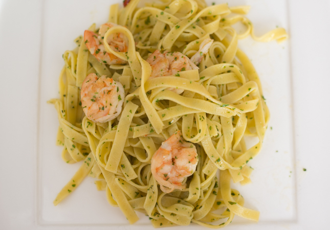 tagliatelle pistou gamba