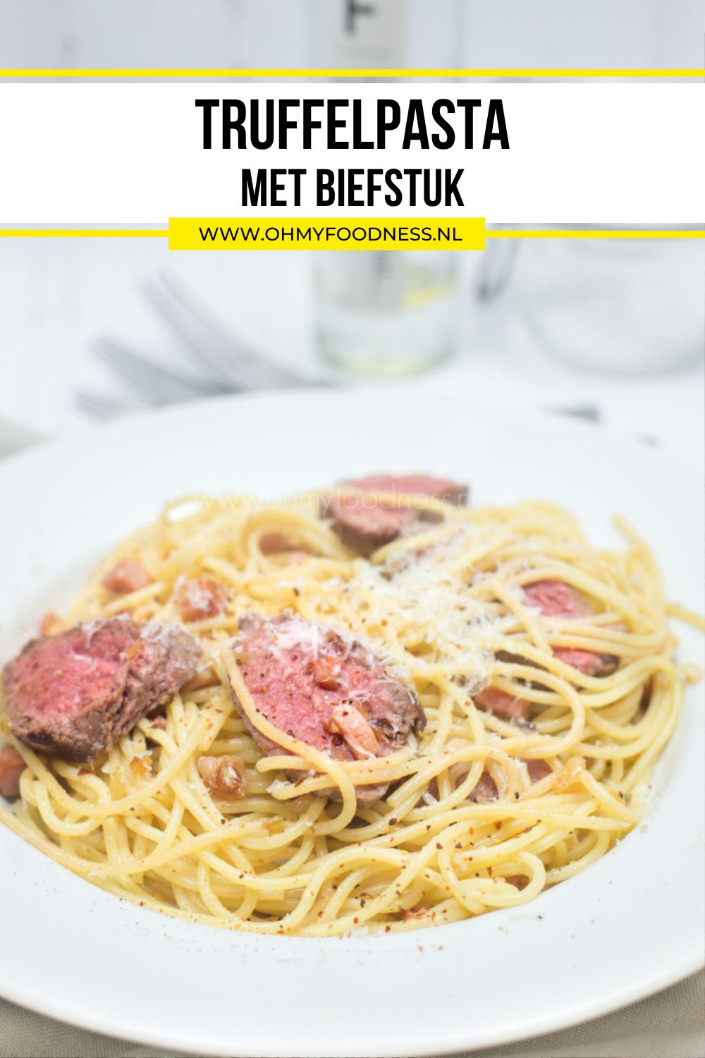 pasta met biefstuk