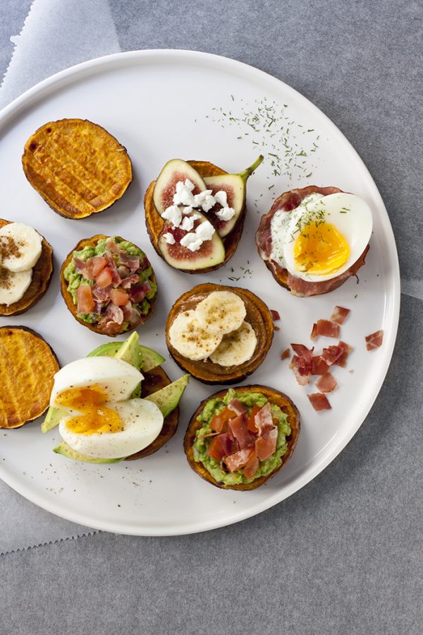 Zoete aardappel Toast van de Grill OhMyFoodness