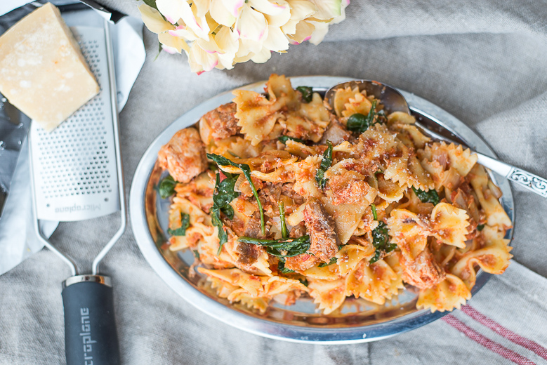 Pasta met leftover kalkoen