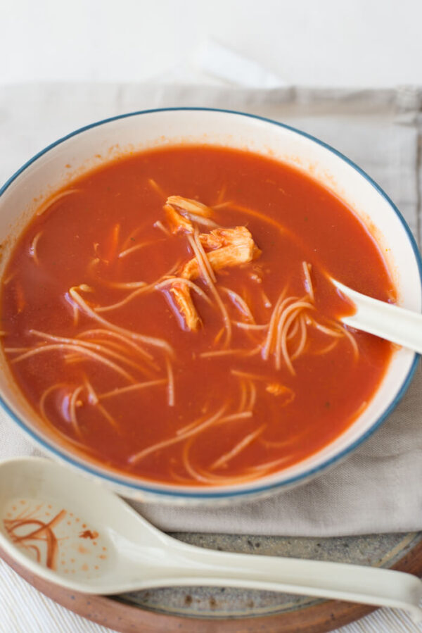 Chinese tomatensoep zoals bij de chinees