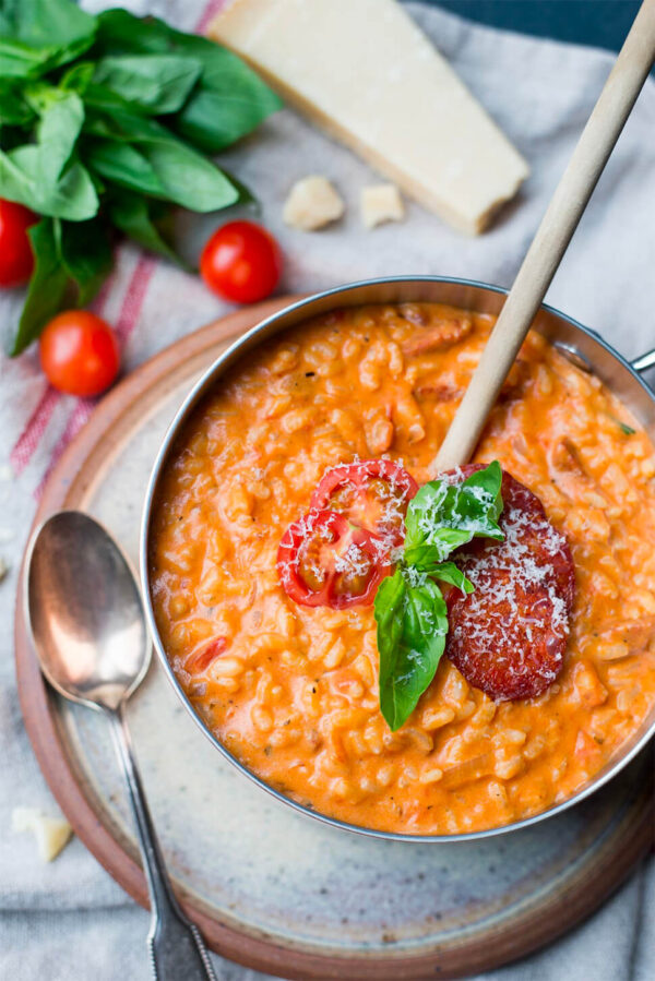 tomatenrisotto met chorizo