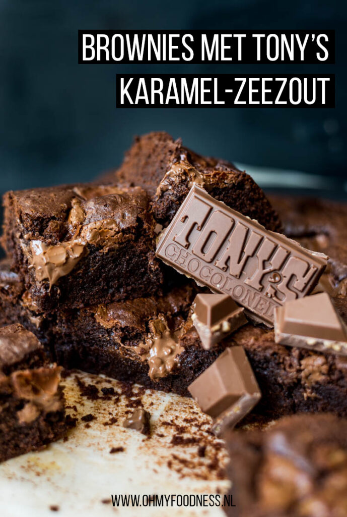 Brownies met Tony's KaramelZeezout OhMyFoodness