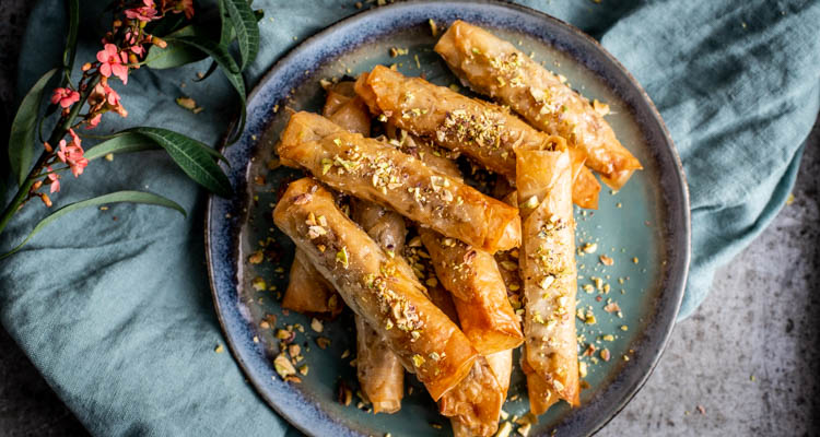 Vegan Baklava rolletjes