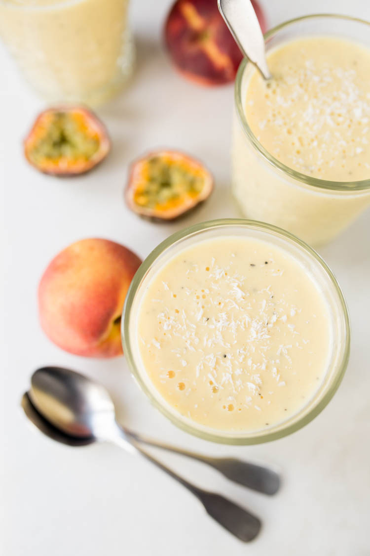 Yoghurt Smoothie Met Passievrucht Mango En Perzik Ohmyfoodness