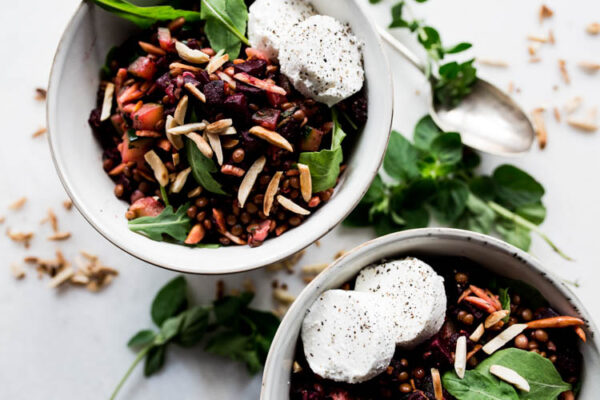 Linzensalade Met Gebakken Rode Biet En Geitenkaas Ohmyfoodness