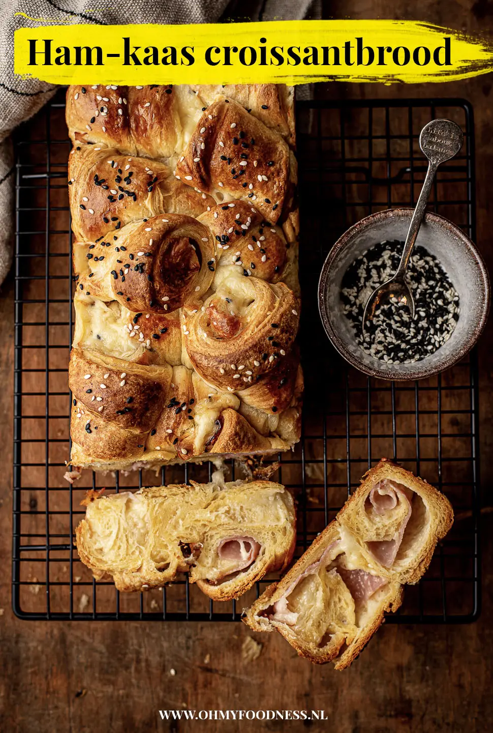 Ham-kaas croissantbrood