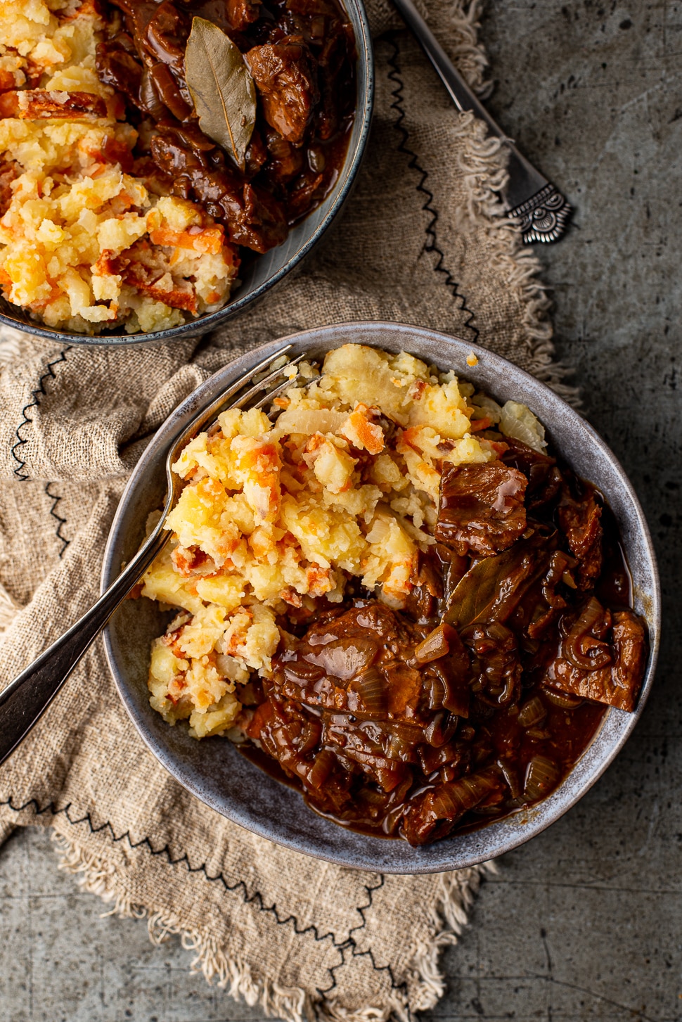 Vegetarische hachee met hutspot