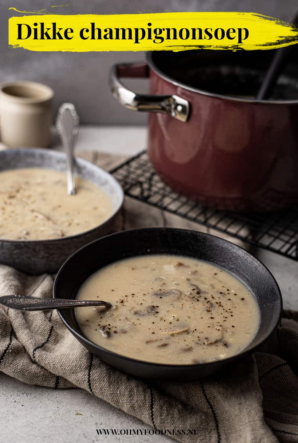 basisrecept dikke champignonsoep