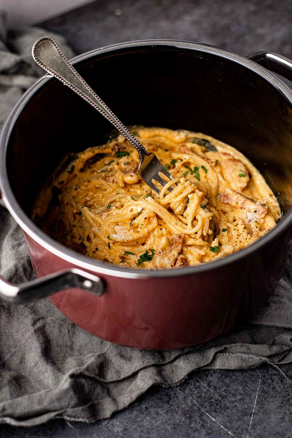 One pot pasta carbonara met chorizo