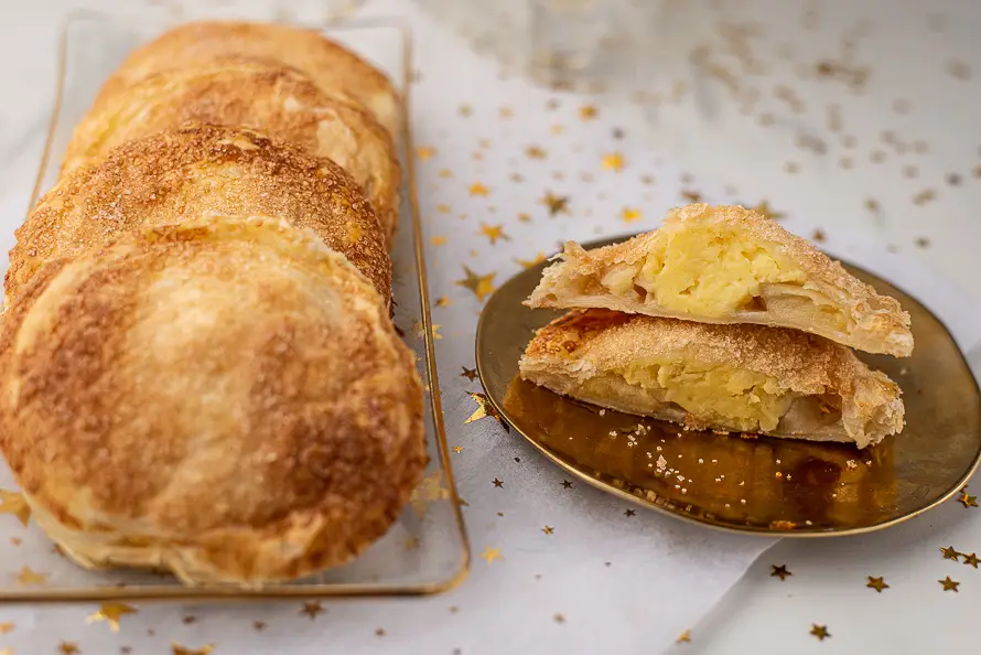 Appelflappen met custard