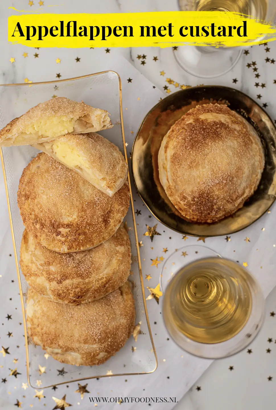 Appelflappen met custard