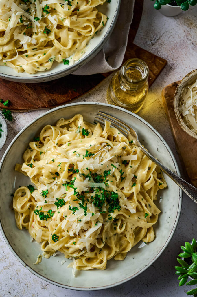 pasta met witte saus