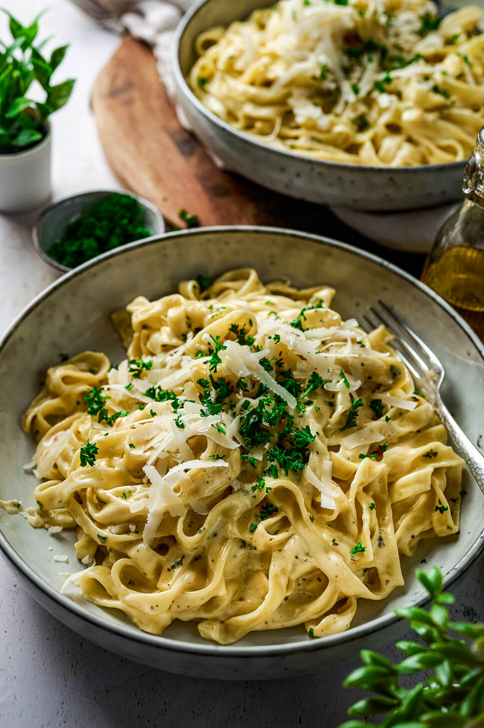 tagliatelle knoflookroomsaus