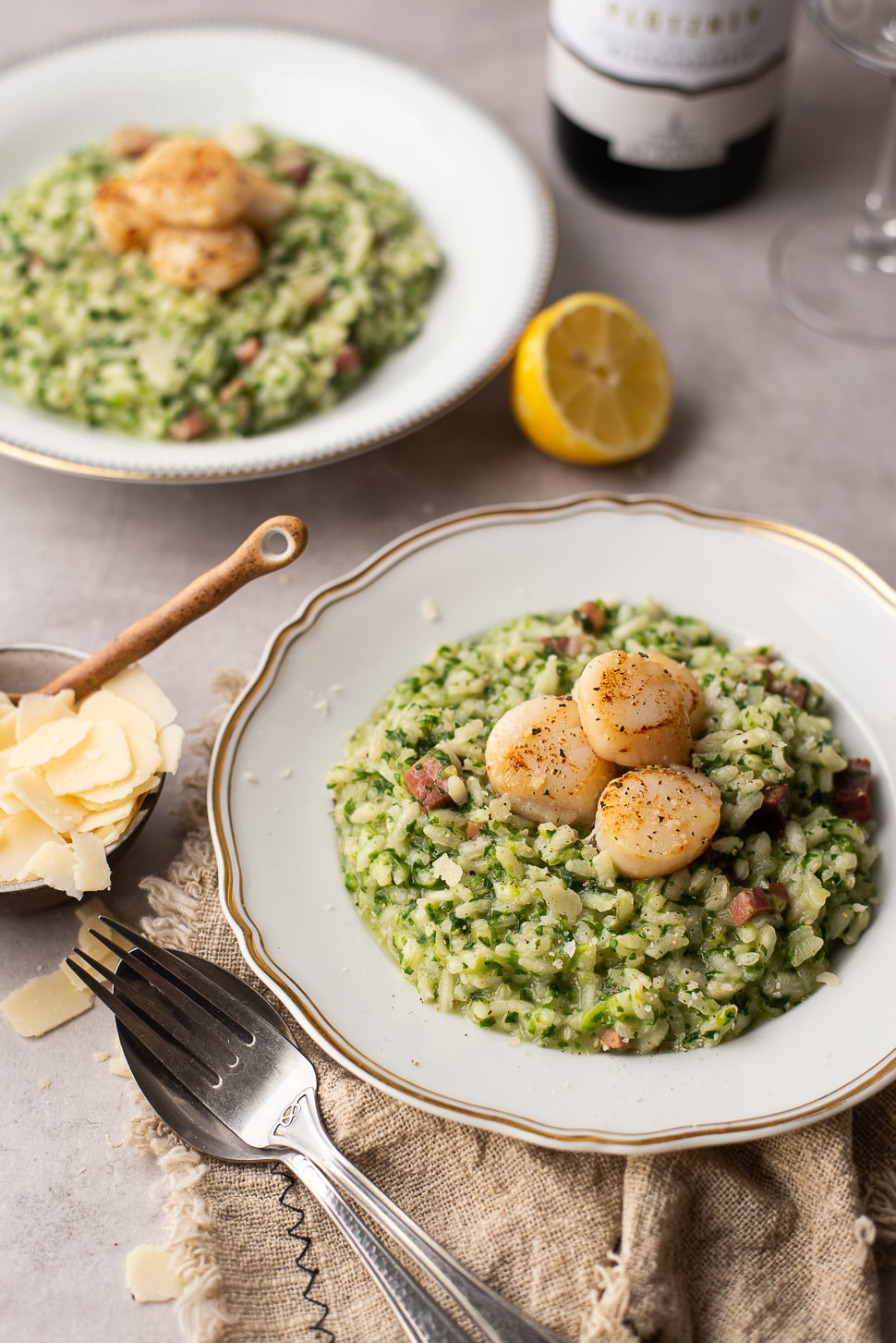 Sla-risotto met coquilles