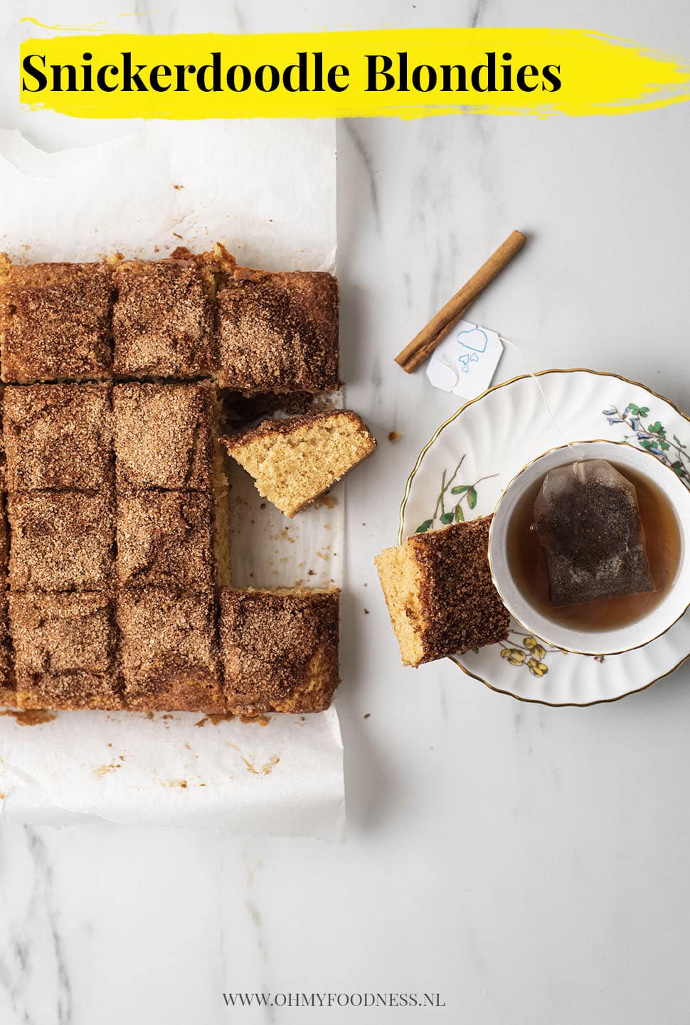 Snickerdoodle blondies