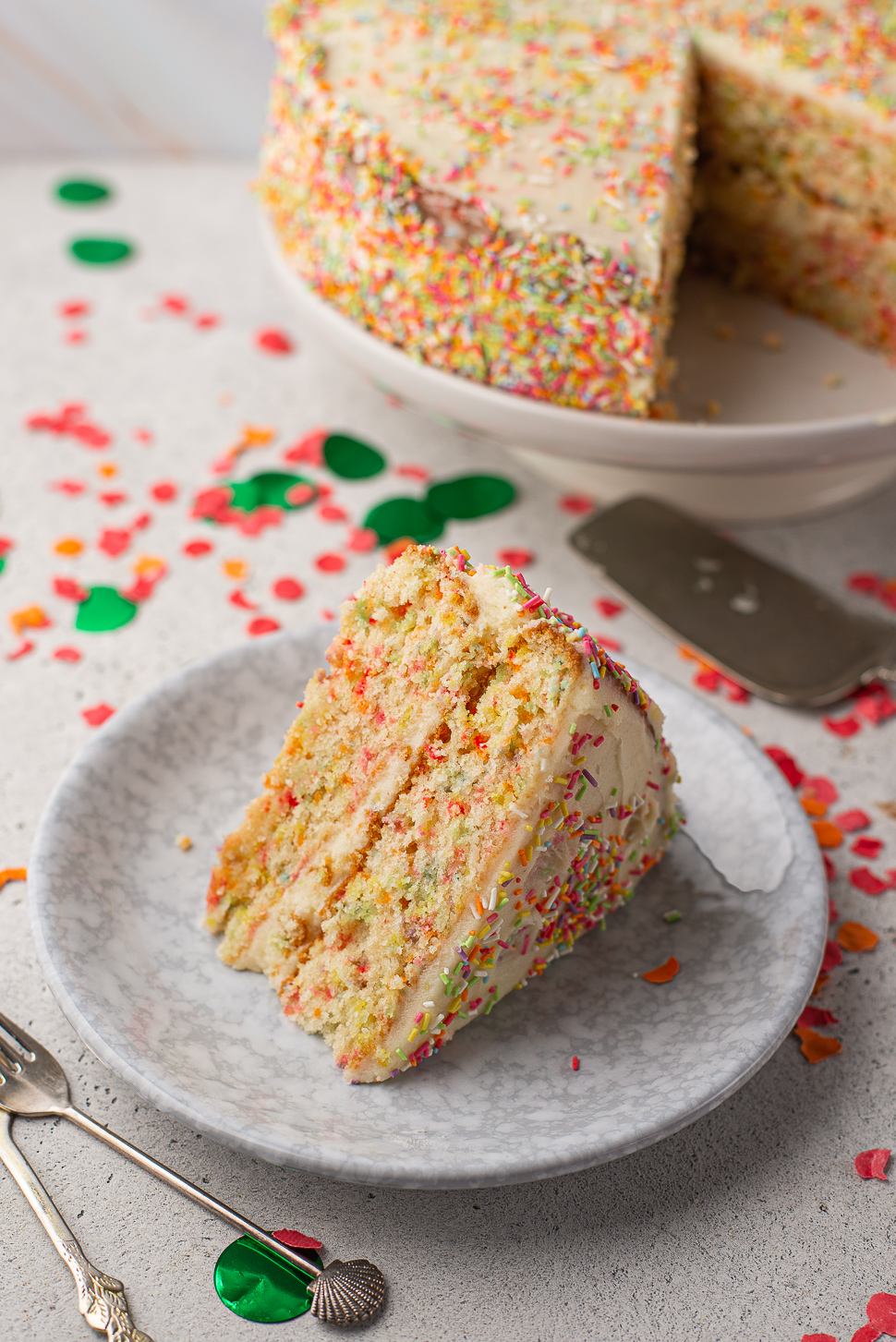 Birthday confetti cake