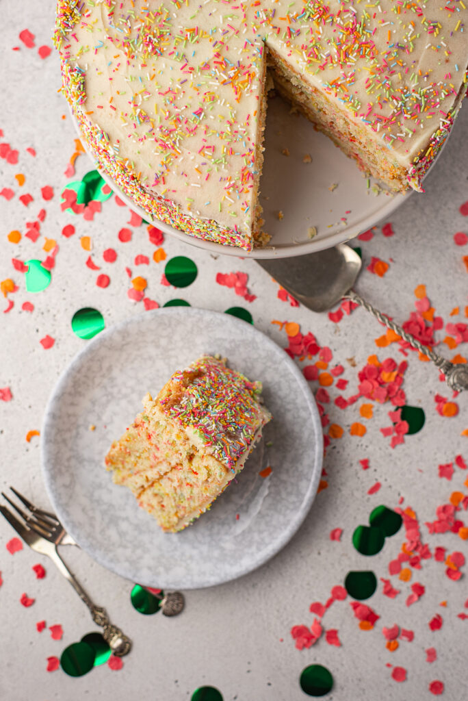 Birthday confetti cake