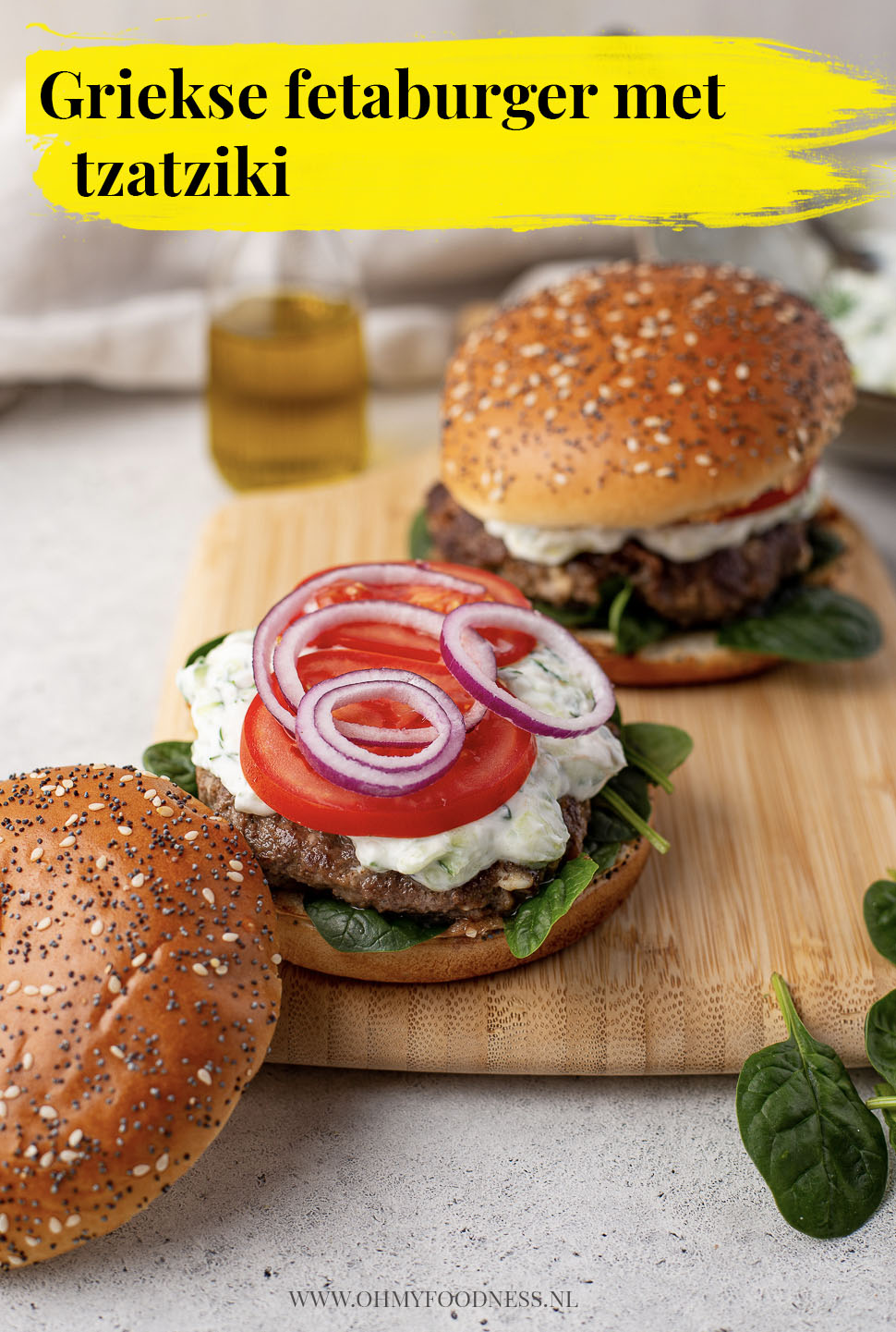 Griekse fetaburgers met Tzatziki