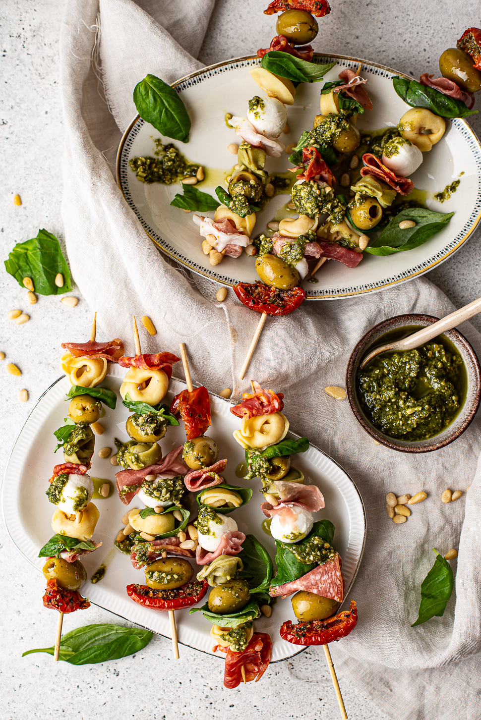 tortellinispiesjes met charchuterie