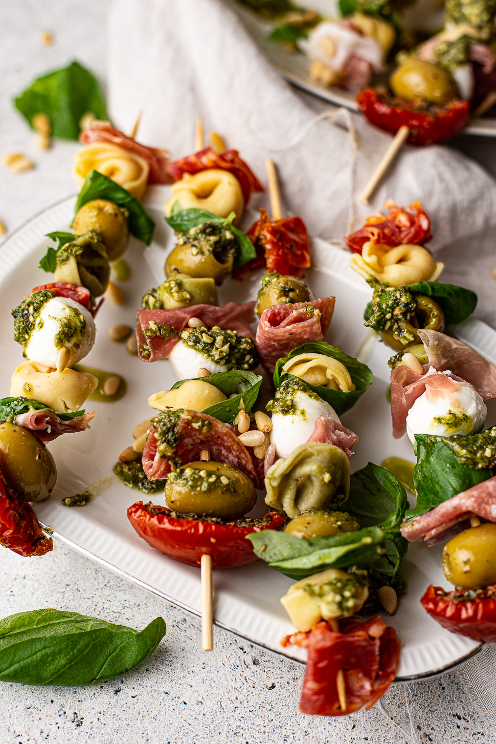 tortellinispiesjes met charchuterie