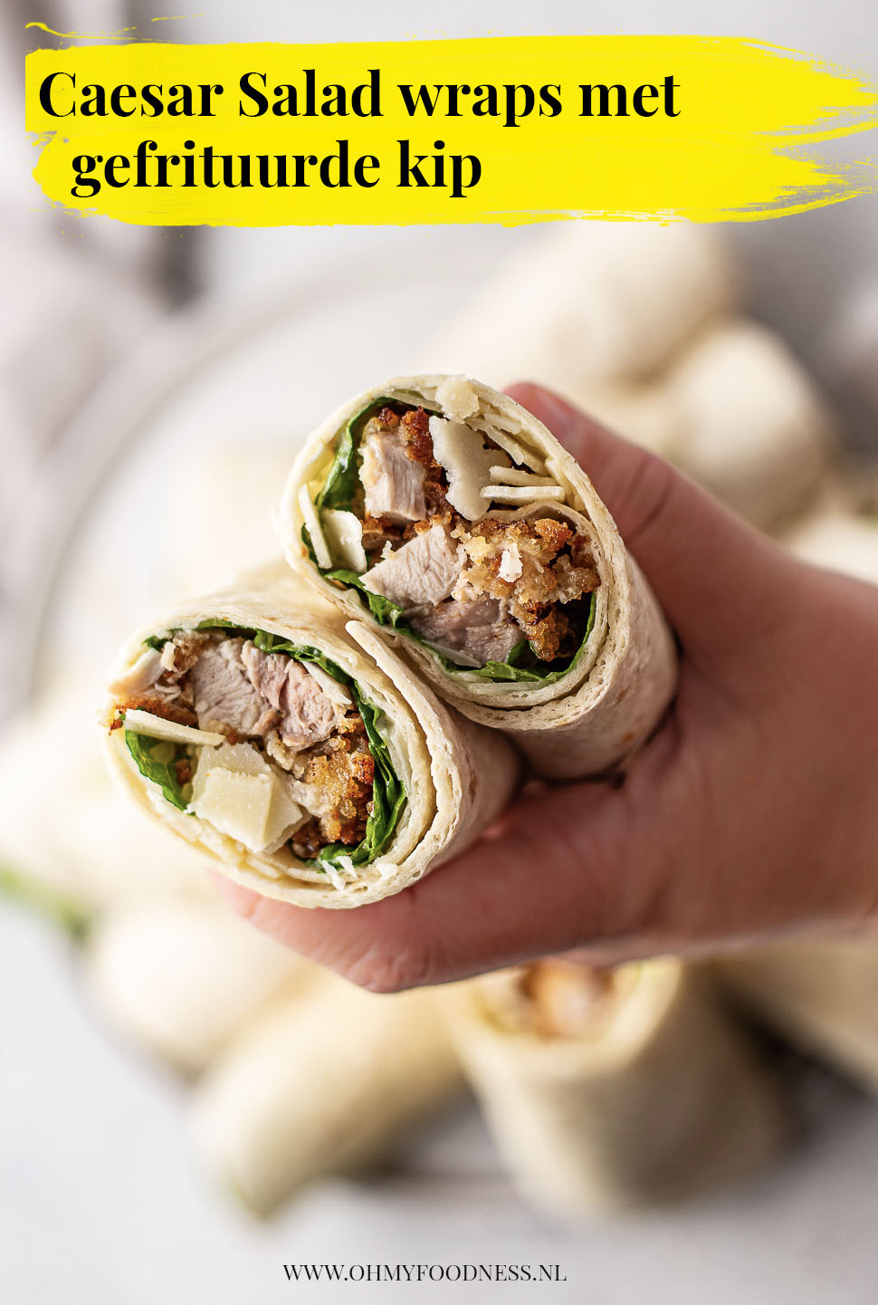 Caesar Salad wrap met gefrituurde kip