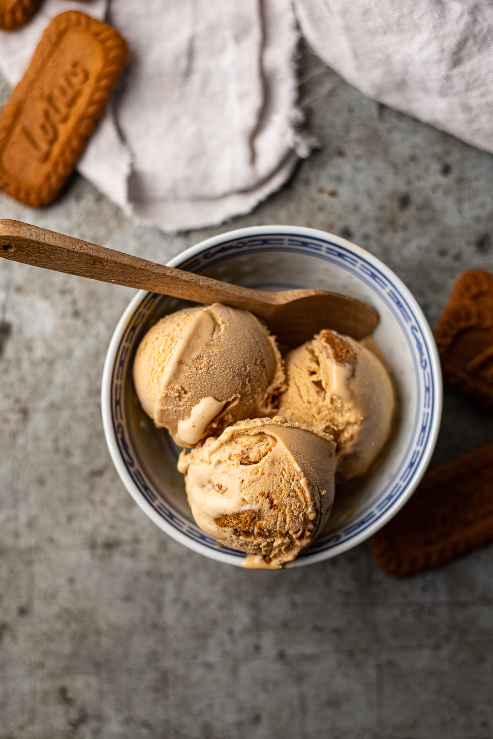 dulce de leche ijs met speculooskoekjes