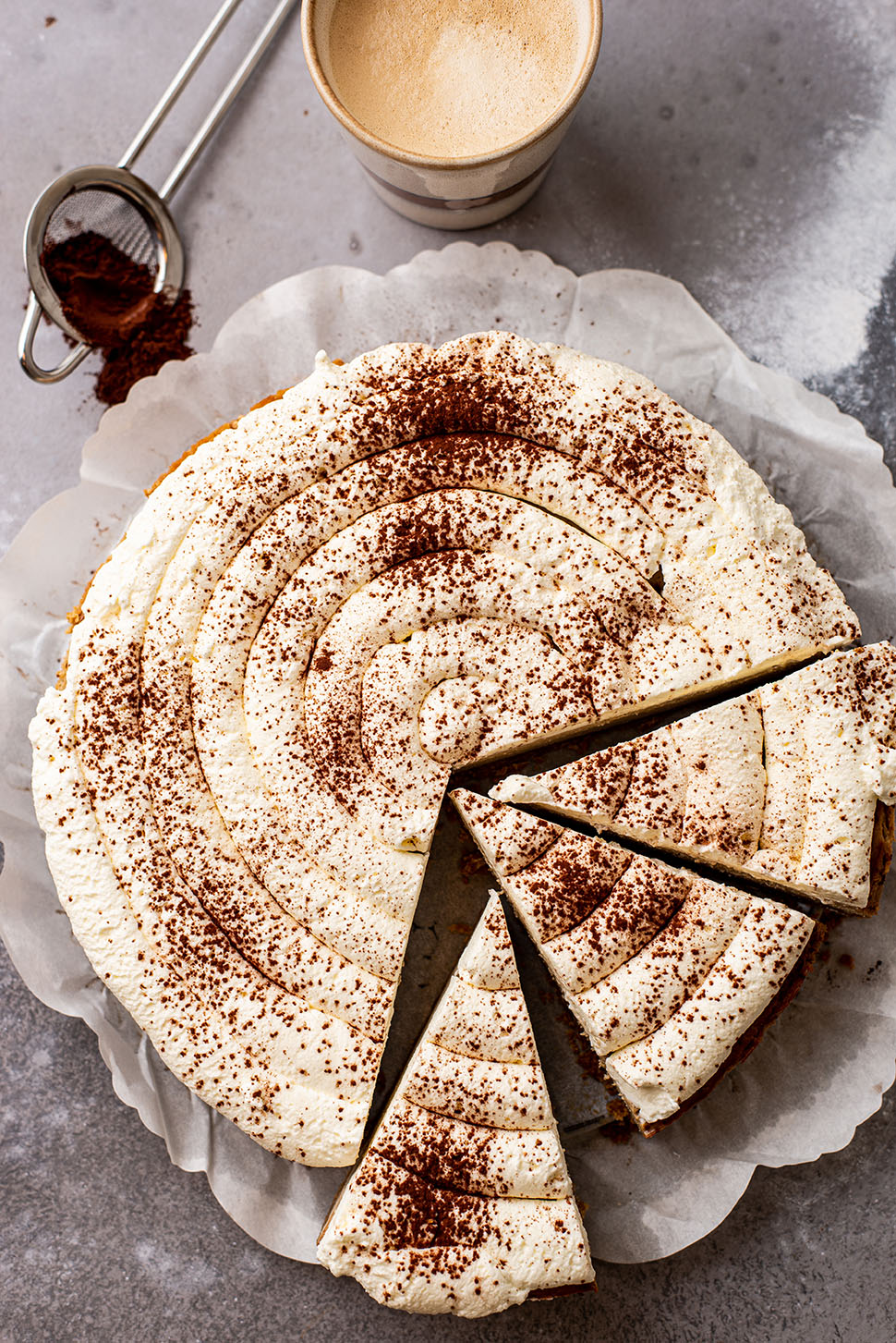 No bake cappuccino cheesecake