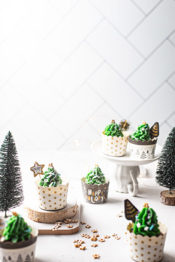 kerstboom cupcakes