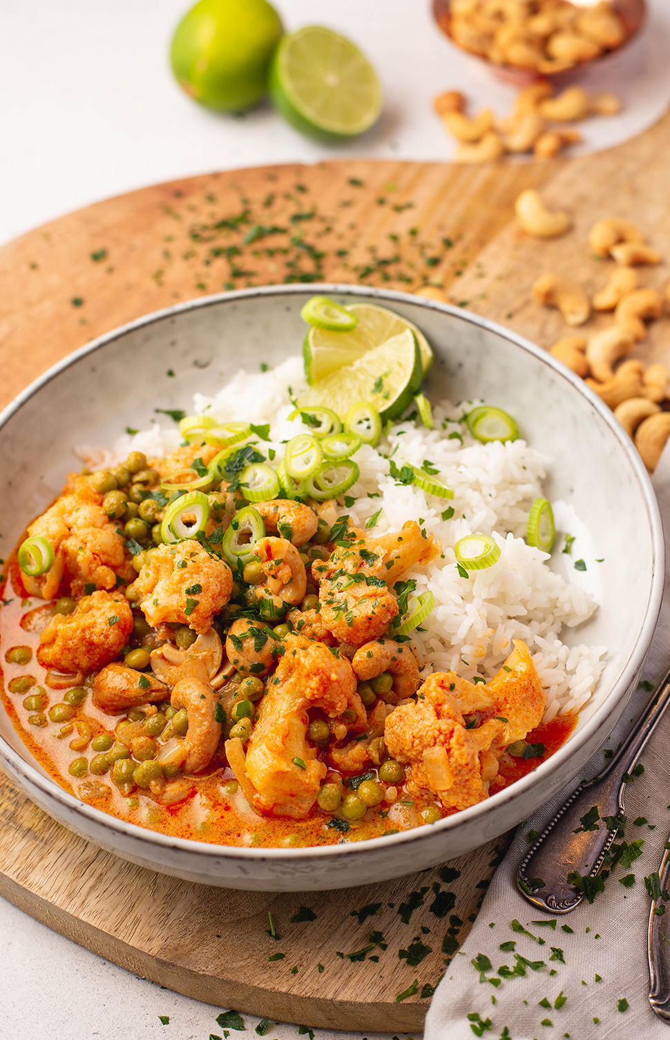 Rode bloemkoolcurry met cashewnoten