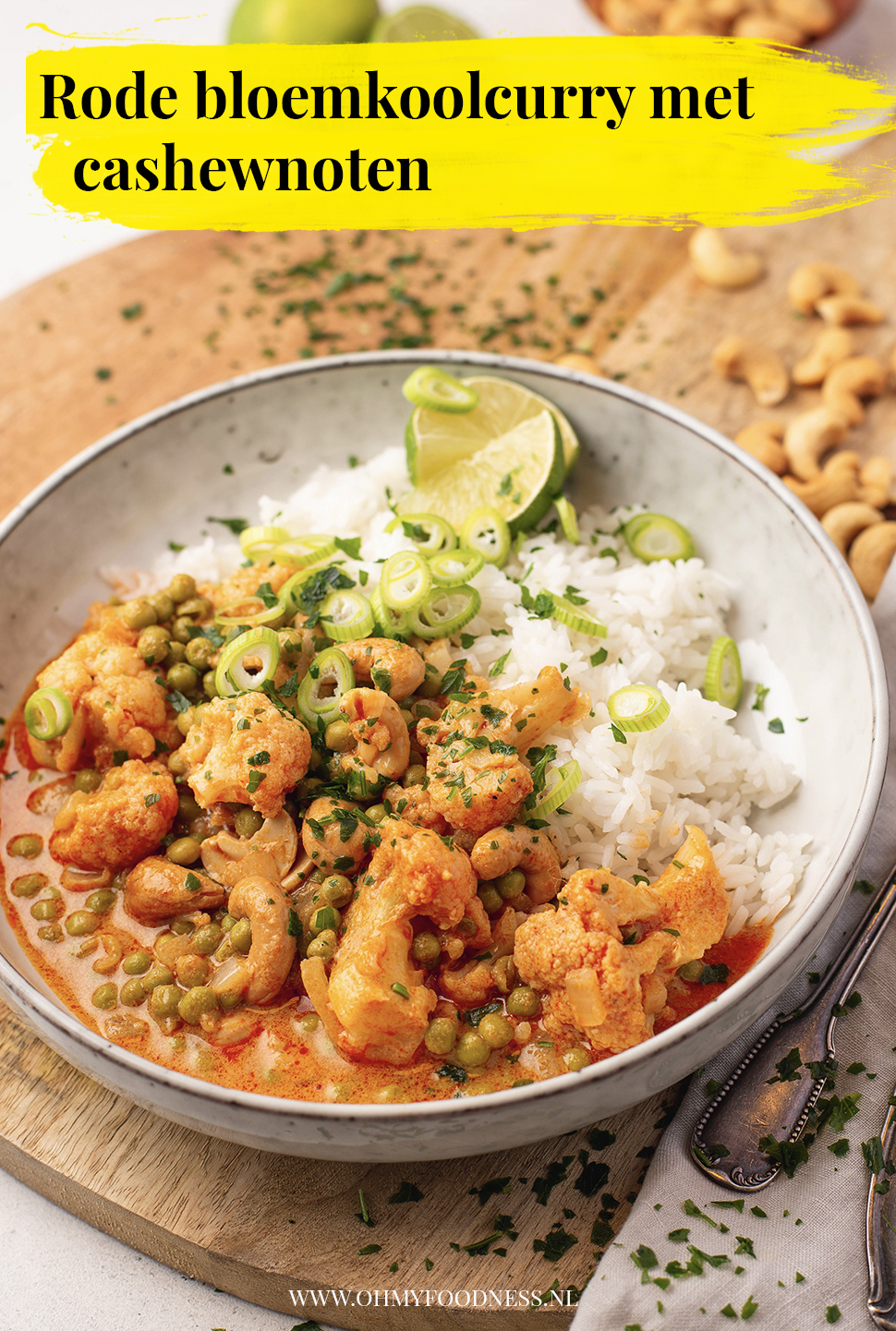 Rode bloemkoolcurry met cashewnoten