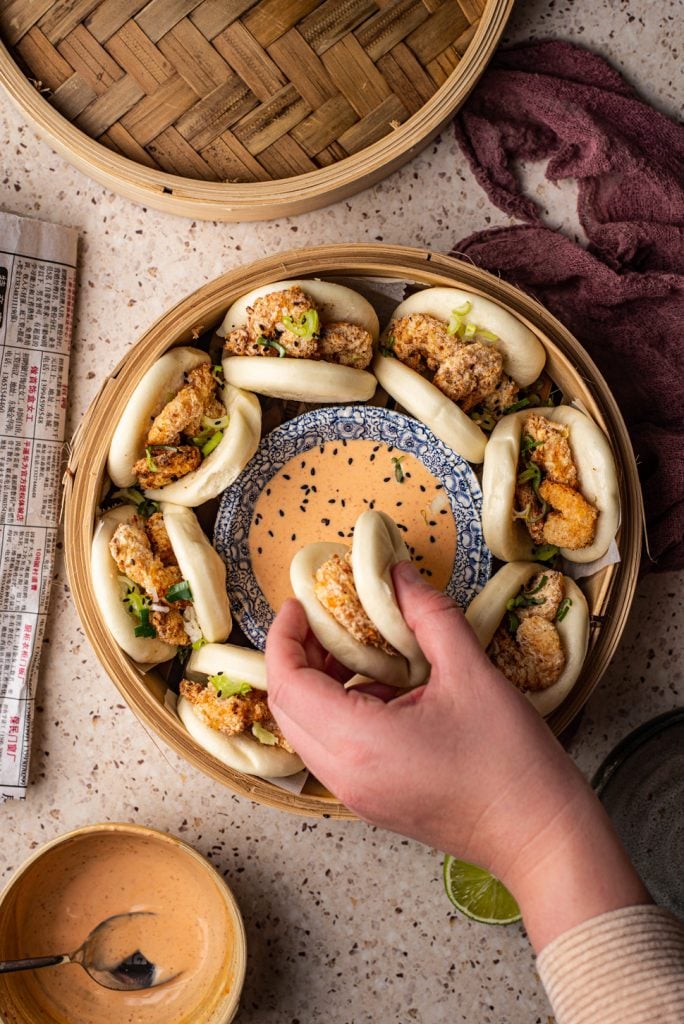 Bao's met crispy kokosgarnalen