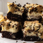 brownie cheesecakebars met cookiedough