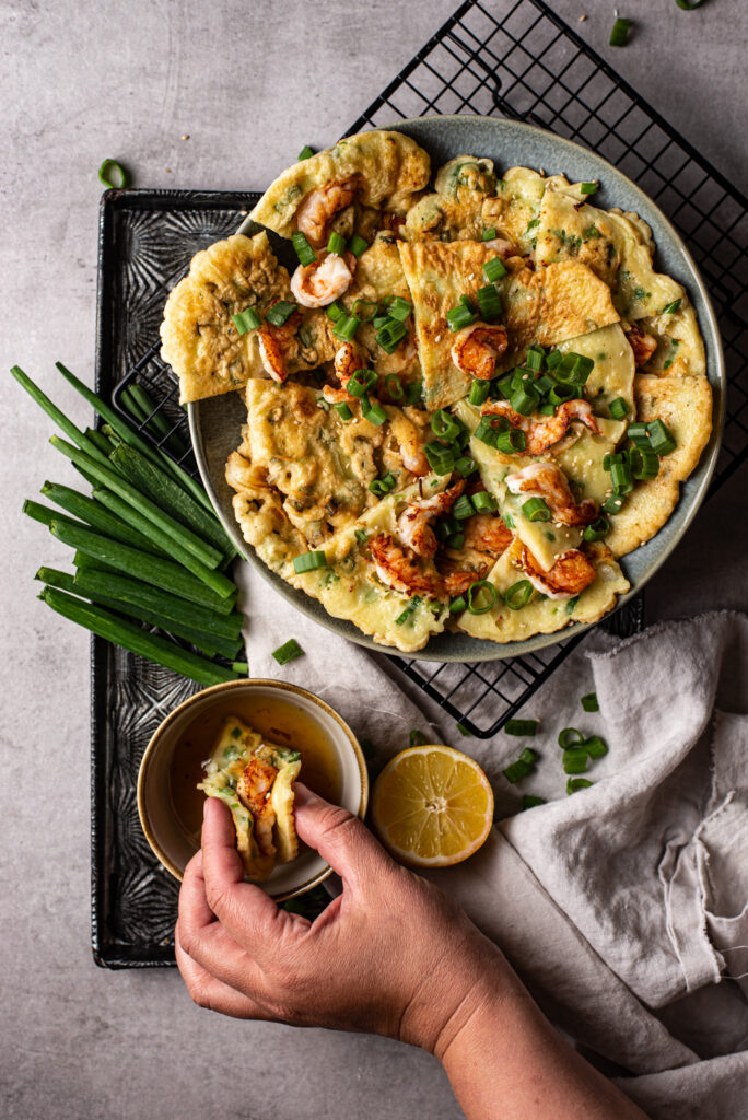 bosui pannenkoek met garnalen