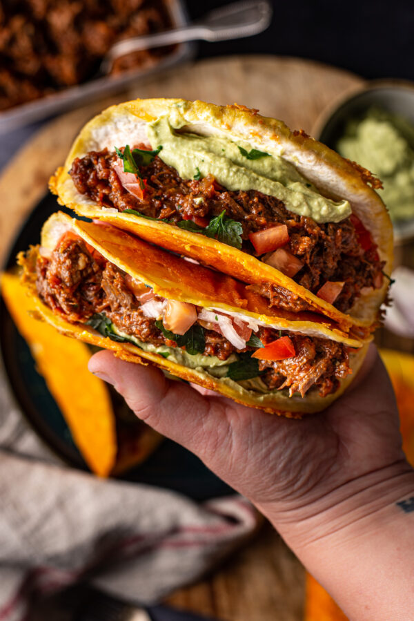 Kaastaco's met pulled beef