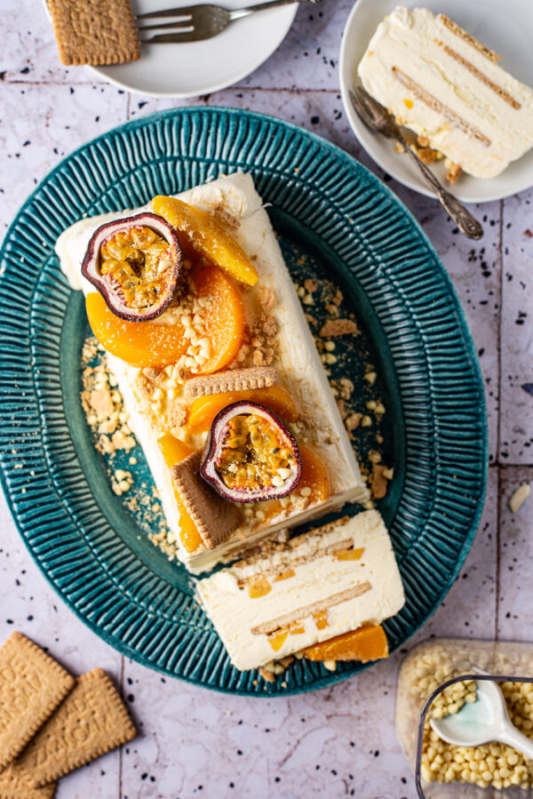 perzik viennetta met witte chocolade