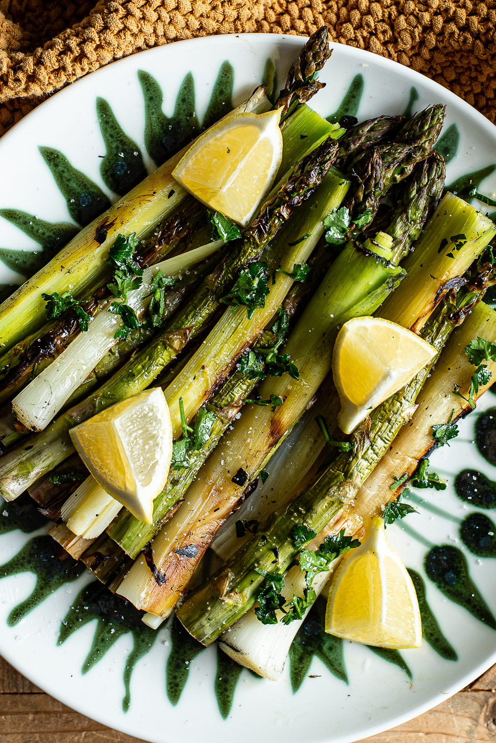 prei & groene asperges van de BBQ