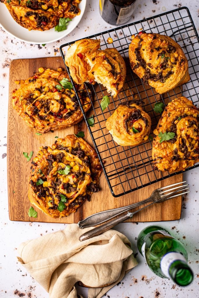 Tacorolls van croissantdeeg