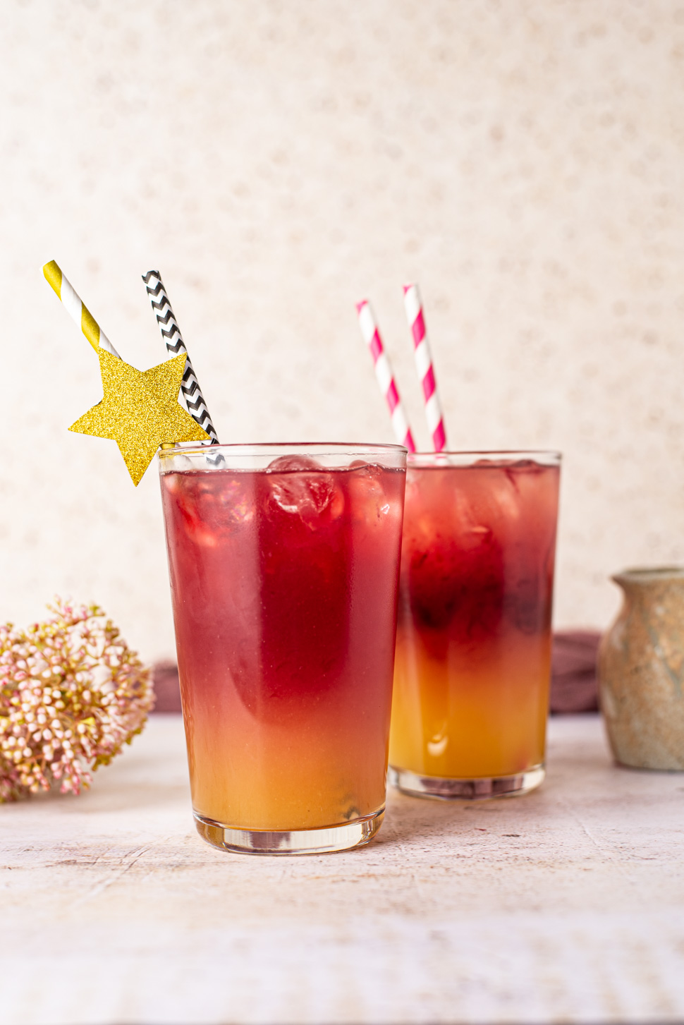 Tequila sunrise mocktail