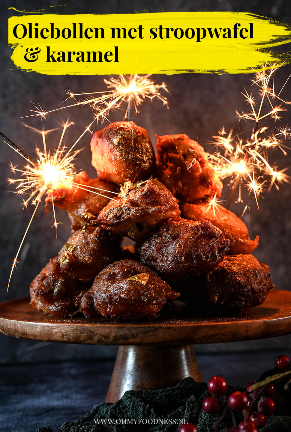 oliebollen met stroopwafel