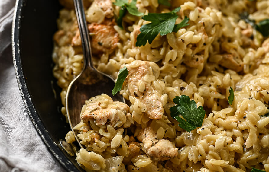 orzo recept kip