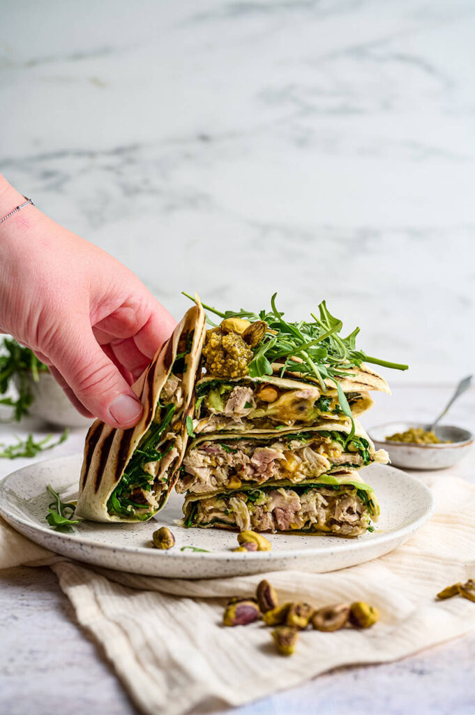 Kip pesto wraps