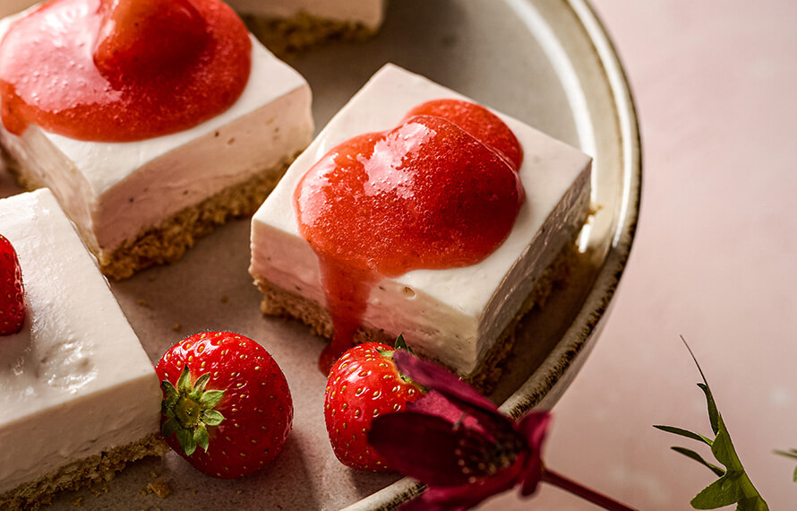 no bake cheesecake met aardbeien