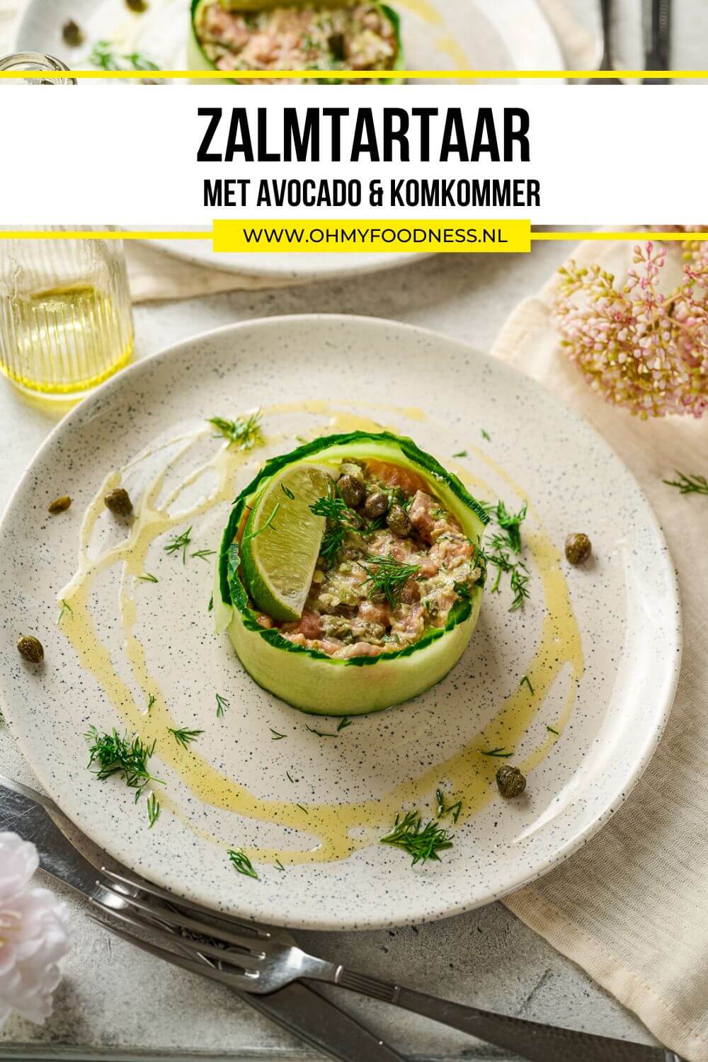 voorgerecht zalm avocado komkommer