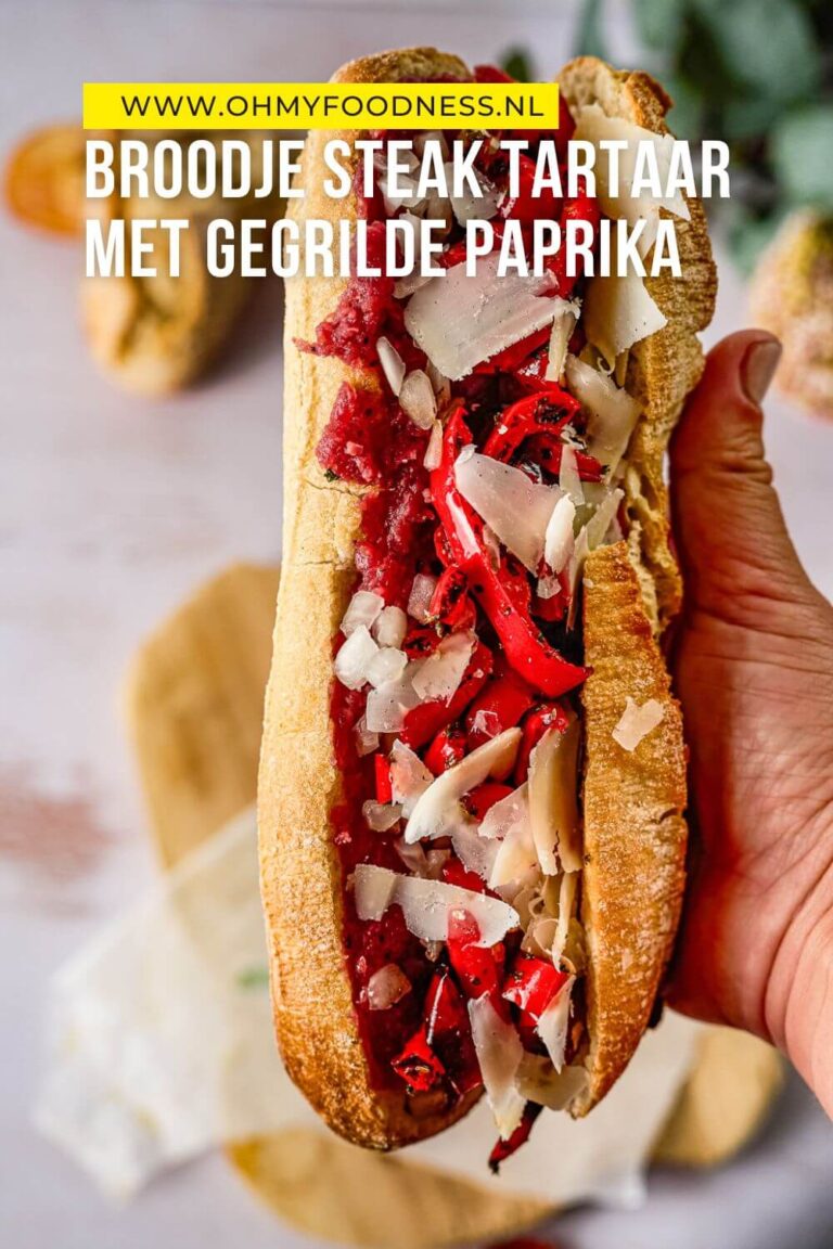 Broodje Steak Tartaar met gegrilde paprika (Fastfood Friday) OhMyFoodness