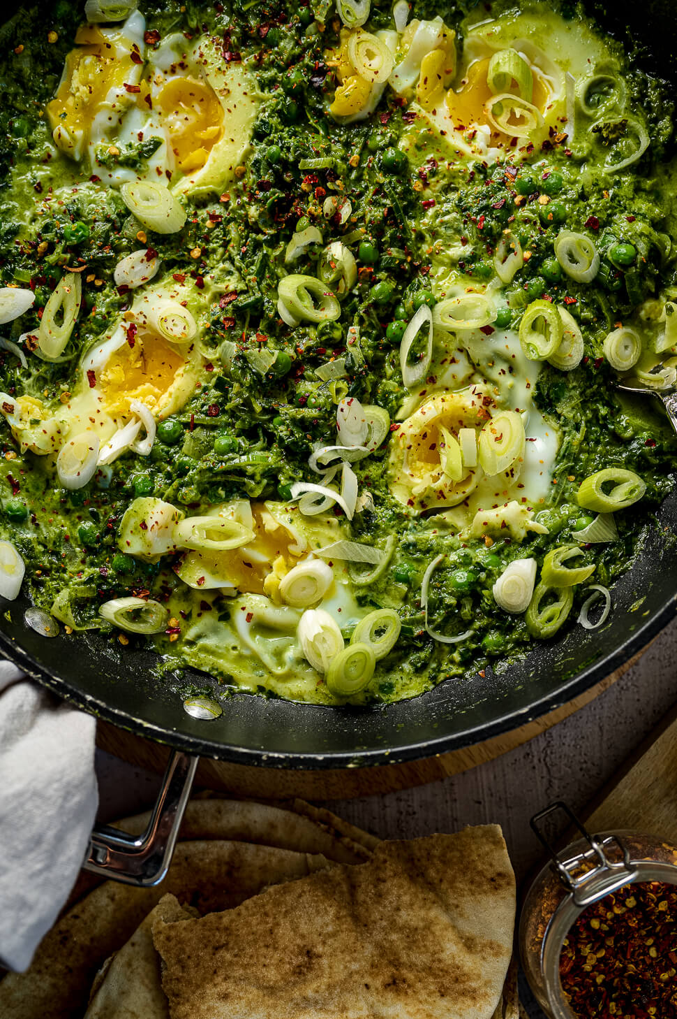 shakshuka met spinazie