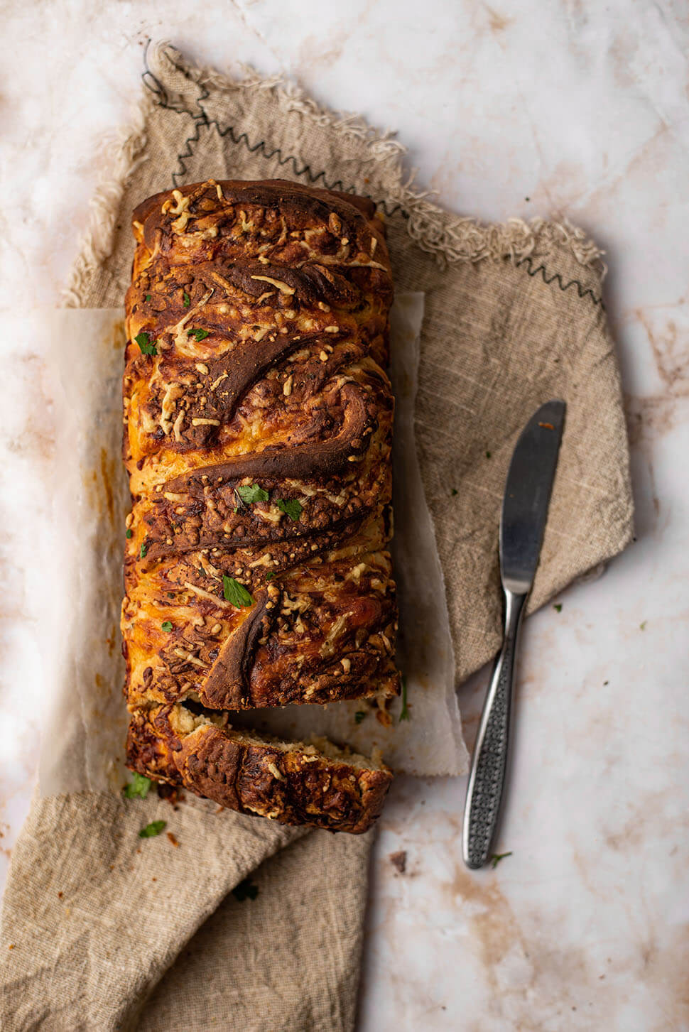 babka met drie kazen