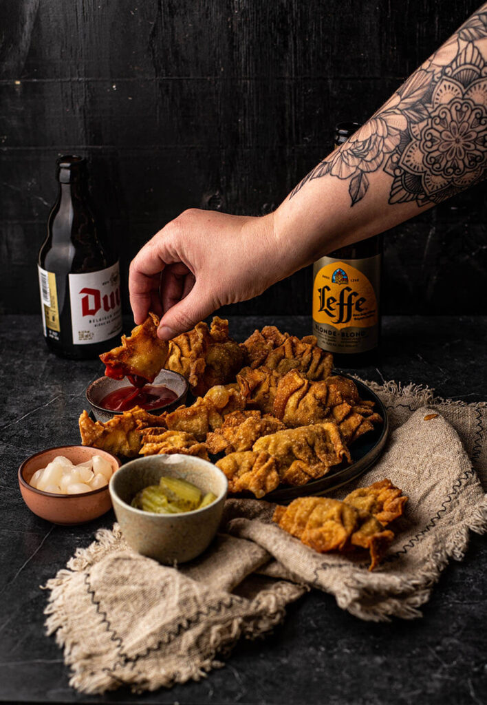 Cheeseburger wontons OhMyFoodness