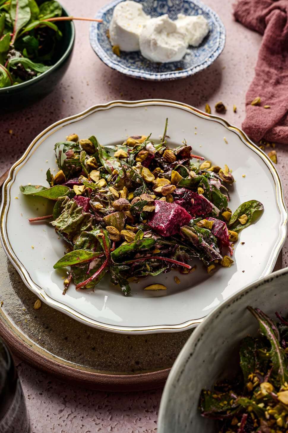 rode bieten salade geitenkaas