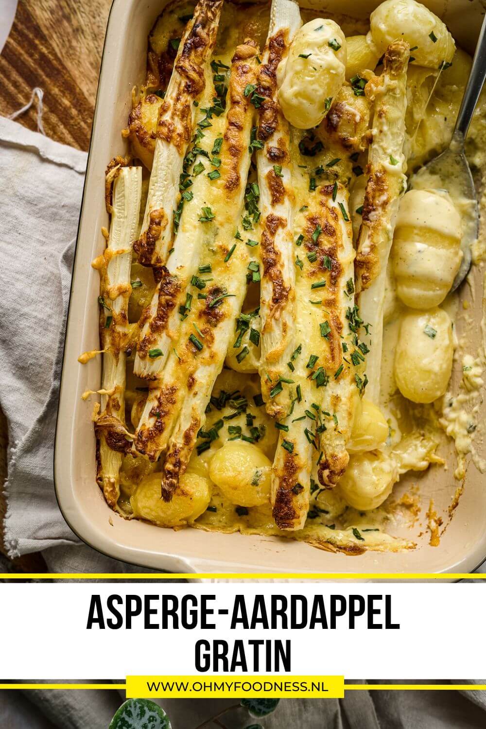 Asperge aardappel gratin